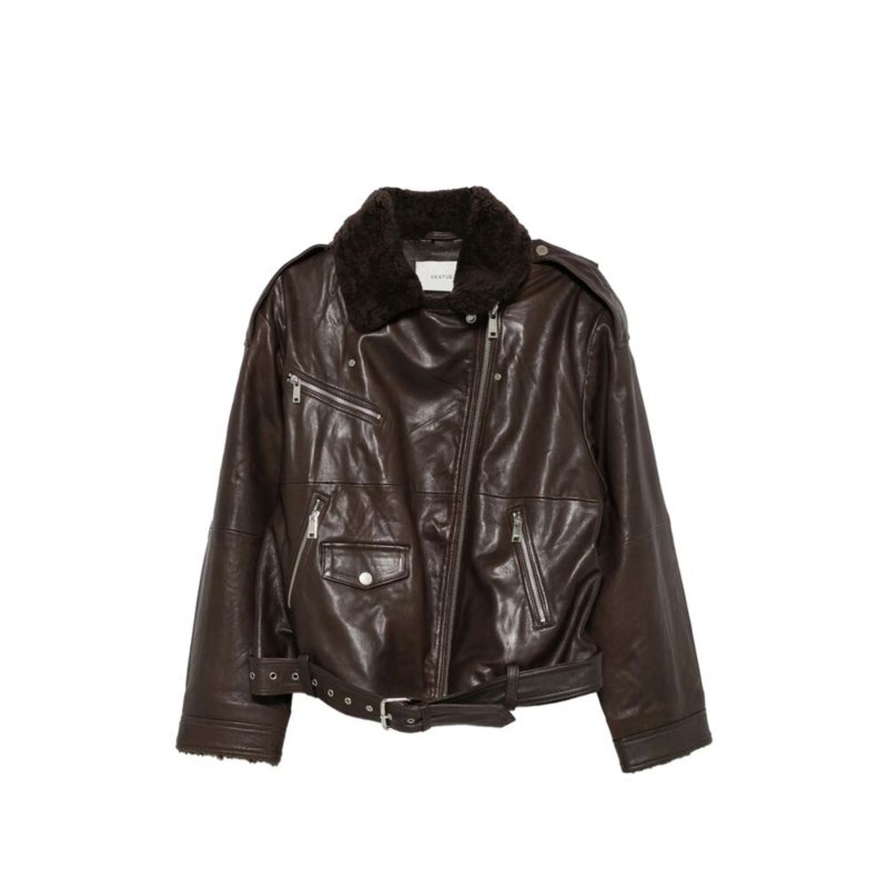 Gestuz Brown Jackets - Leather Jackets Women
